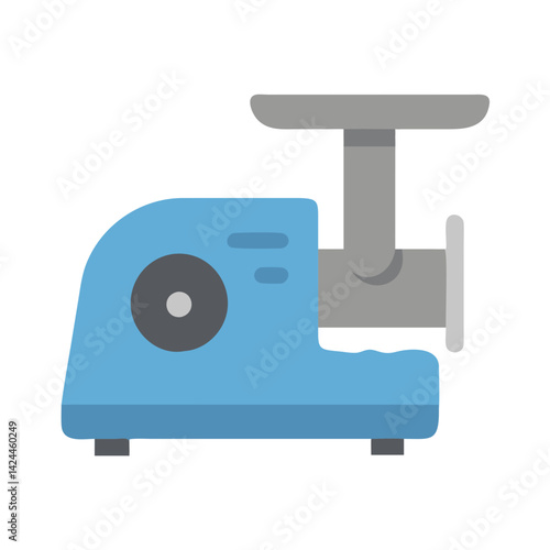 Cartoon Meat Grinder Illustration on a Black Background