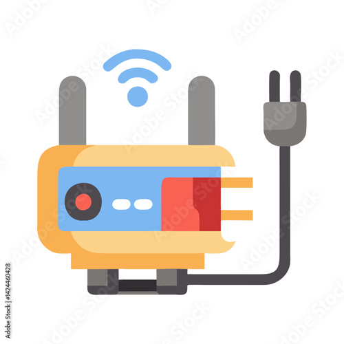 Modern Wi-Fi Router Vector Design Illustration Isolated