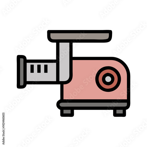 Pink Meat Grinder Illustration for Cooking Purposes