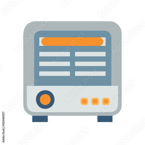 Vector illustration of an electrical space heater for home