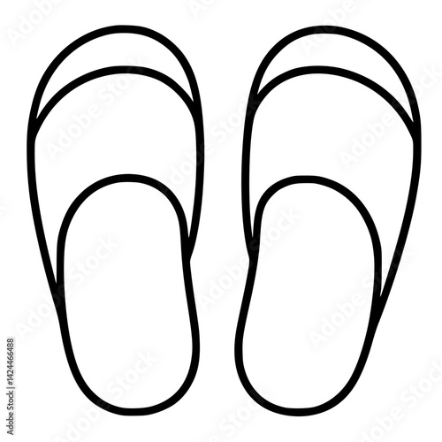 Cozy Slippers Vector Illustration – Comfortable Indoor Footwear
