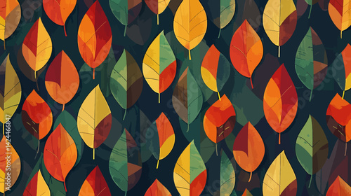 abstract seamless pattern with leaves tropical background 
