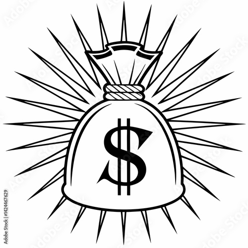 dollar symbol in a bag