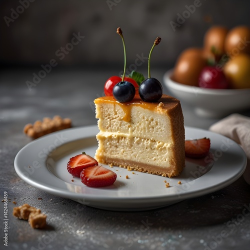 slice of cheesecake on a plate
