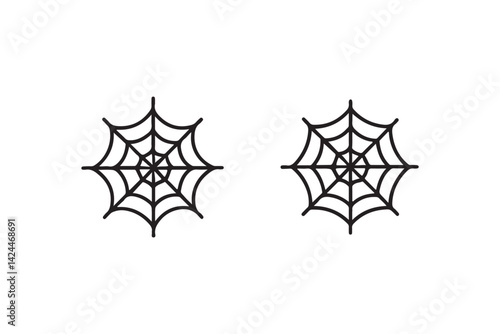 Spiderweb icon set in outline style Vector