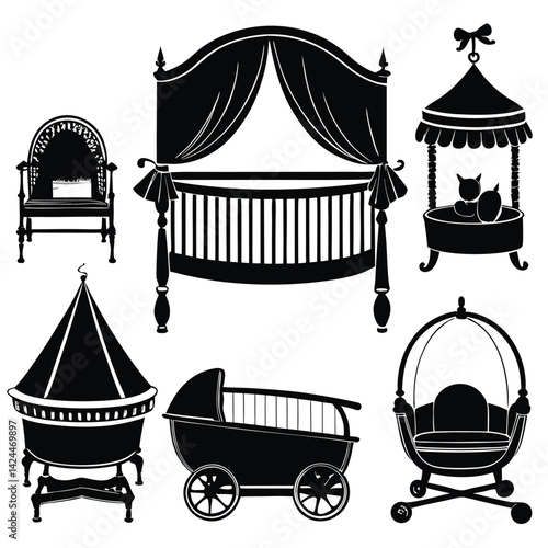 Collection of Classic Baby Furniture Silhouettes