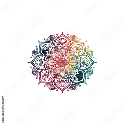 : Flower-mandala-in-vector--art illustration