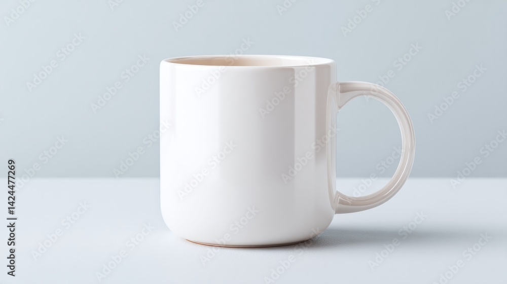 pristine blank mockup showcases cup dimly lit against seamless white backdrop ideal for clean image needs pristine blank mockup showcases cup dimly lit against seamless white backdrop ideal for clean image needs