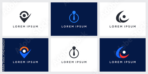 Set of Abstract people logo