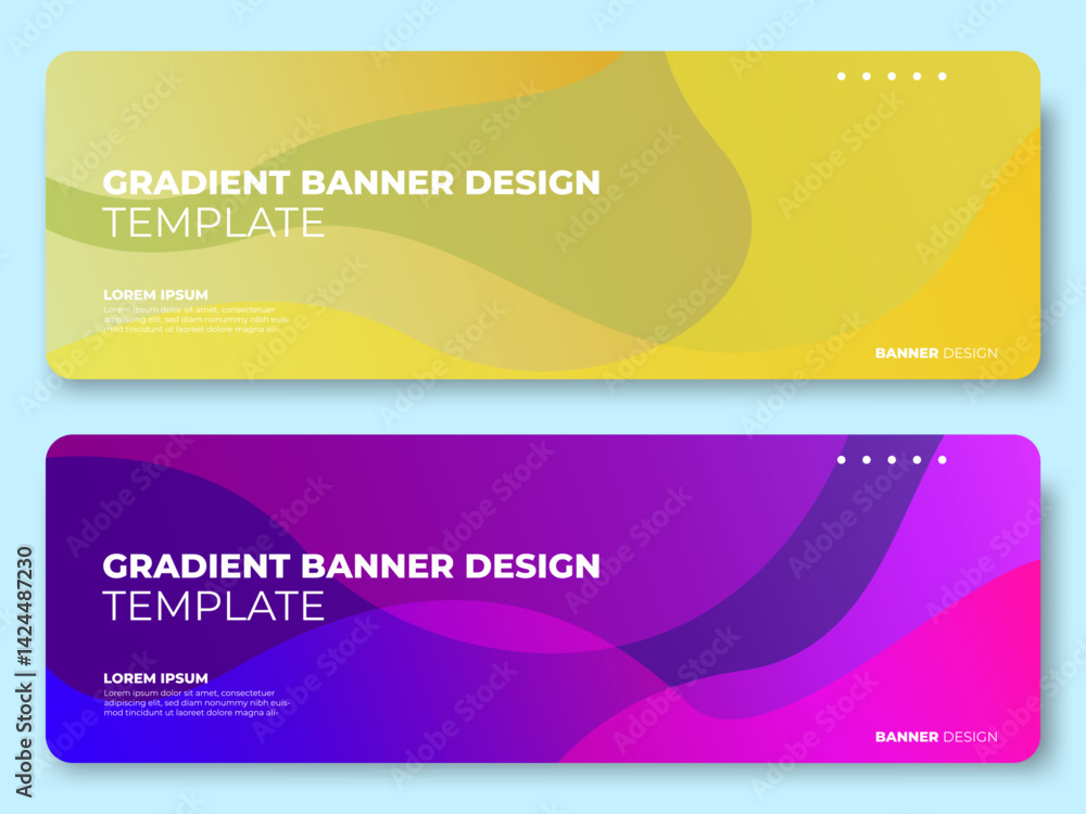 Fototapeta premium gradient banner template design. modern banner design
