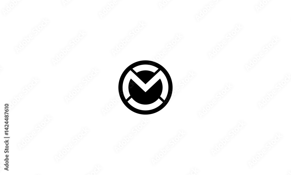 Fototapeta premium MO initial letter logo or OM initial letter logo