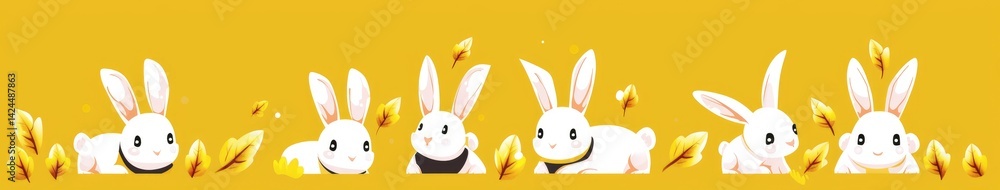 A pair of large, fluffy bunny ears sitting in a field of vibrant daisies and sunflowers, easter eggs, sunny day, bright flowers A pair of large, fluffy bunny ears sitting in a field of vibrant daisies and sunflowers, easter eggs, sunny day, bright flowers
