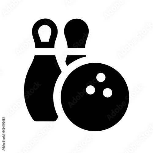 Icon of a bowling ball and pins representing the sport