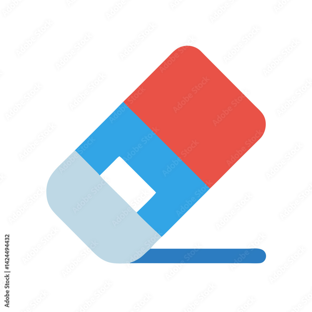 Eraser Icon Representing Design Element Removal and Content Editing Eraser Icon Representing Design Element Removal and Content Editing