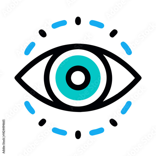 Eye Icon Representing Visual Design Awareness and Interface Perception