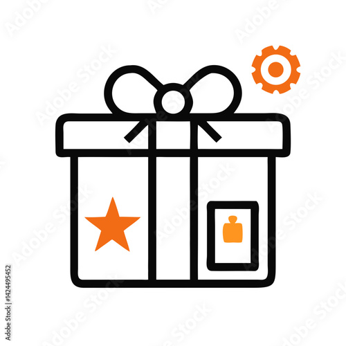 Gift Box Icon Representing Reward and Recognition in Achievement and Appreciation