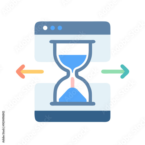 Hourglass Icon Representing Time-Based Content and Countdown Elements