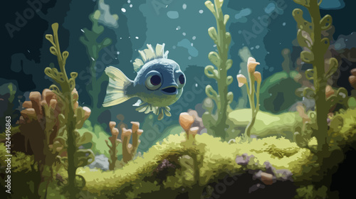 Cute fish illustration