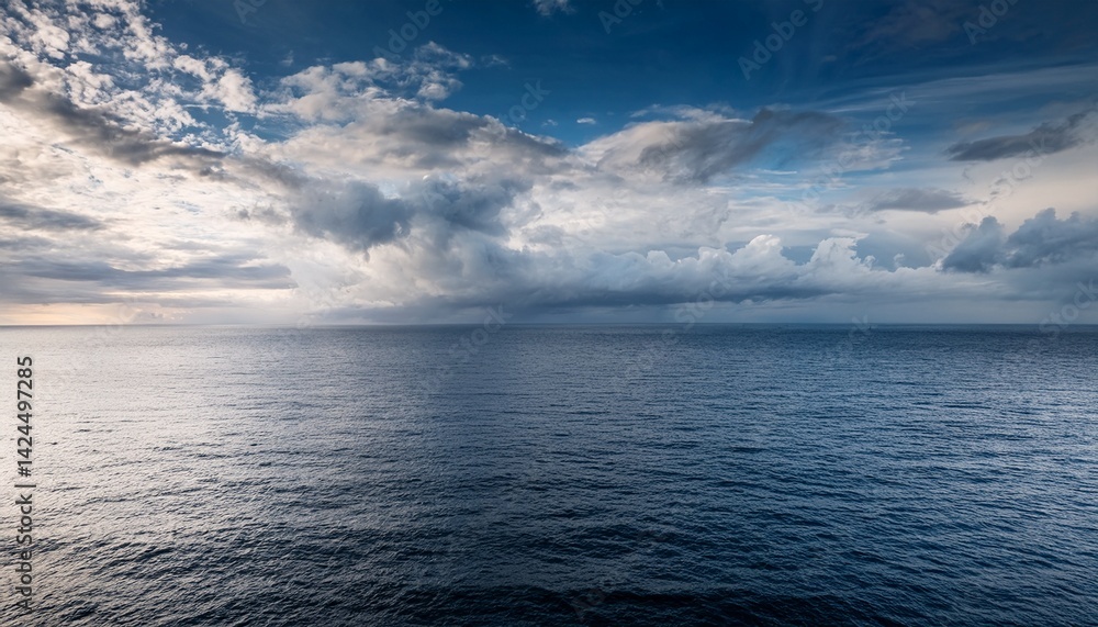 Obraz premium overcast sky above calm sea