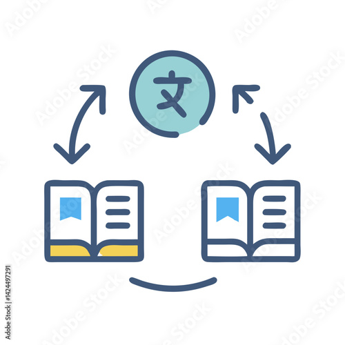 Language Comprehension Icon Representing Translation and Linguistic Understanding