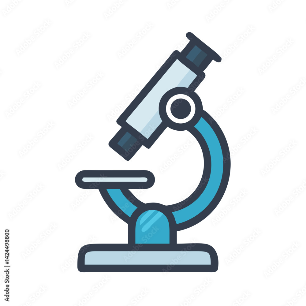Microscope Icon Representing Laboratory Research and Scientific Investigation Microscope Icon Representing Laboratory Research and Scientific Investigation