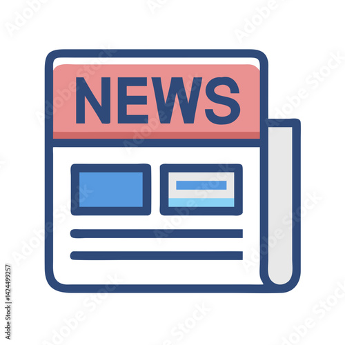 News Stand Icon Representing Published Media and Information Distribution