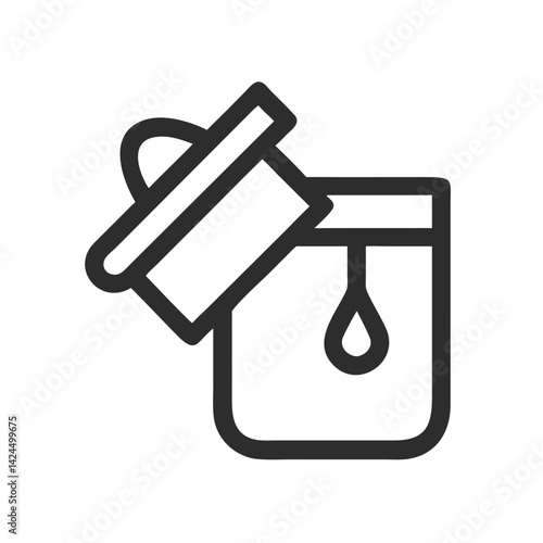 Paint Bucket Icon Representing Fill Tool for Design and Color Application