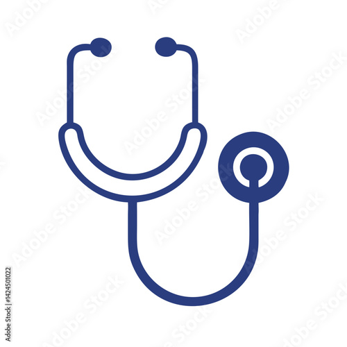 Stethoscope Icon Representing Physical Health and Medical Examination