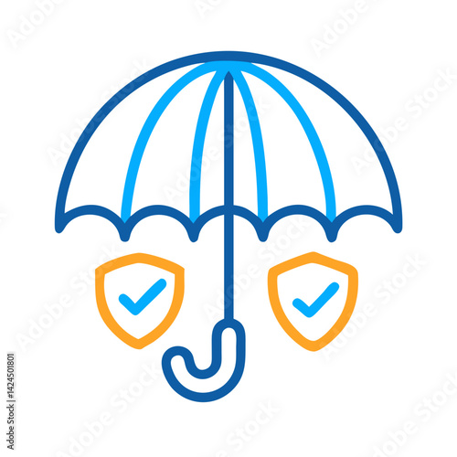 Umbrella Icon Representing Ethical Risk Protection and Safety Coverage