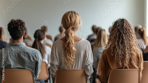 A diverse group attends an inspiring workshop, actively listening and learning together