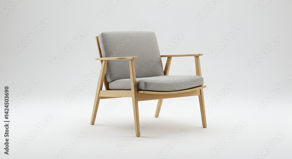 3D Modern Chair Isolated on White 3D Modern Chair Isolated on White