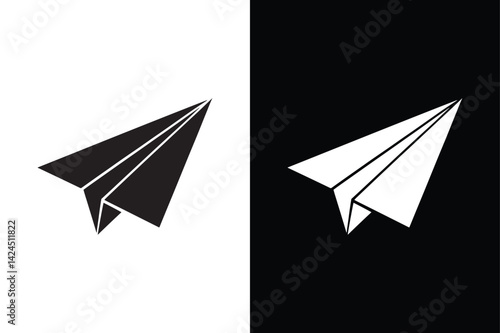 Paper Plane icon vector on White Background ,Vector Art Illustration on white background.