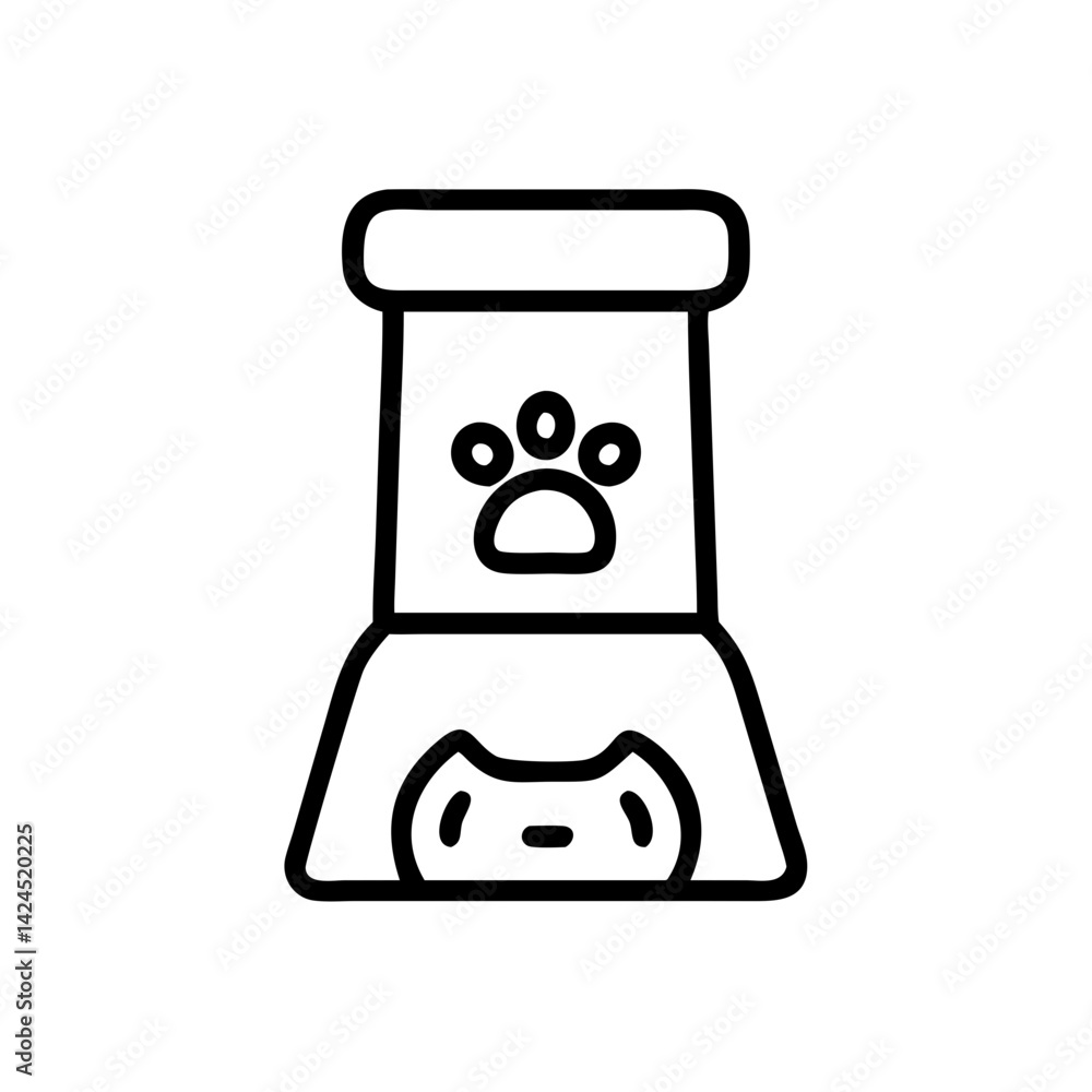Smart pet feeder icon for modern homes Smart pet feeder icon for modern homes