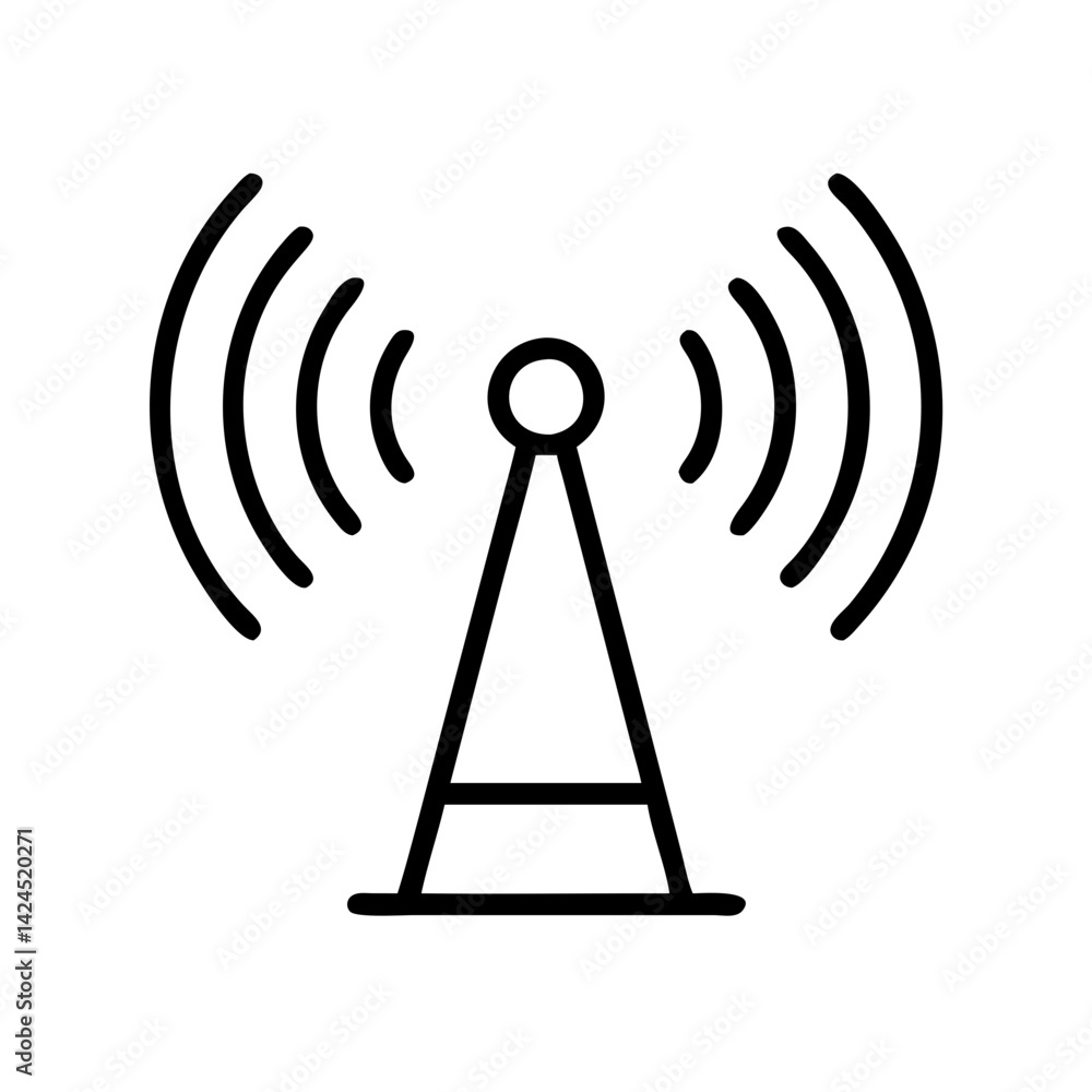 Smart Home Signal Booster Icon in Minimalist Style Smart Home Signal Booster Icon in Minimalist Style