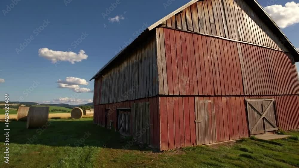 red barn and silo red barn and silo