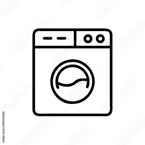 Smart Home Washing Machine Icon Design  