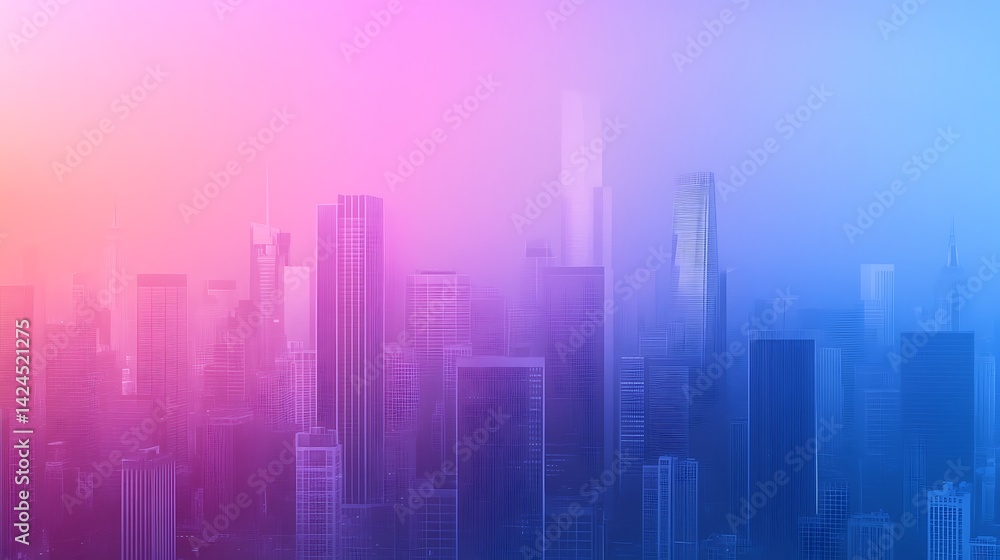 Cityscape with sunrise, and hazy skyline. Cityscape with sunrise, and hazy skyline.