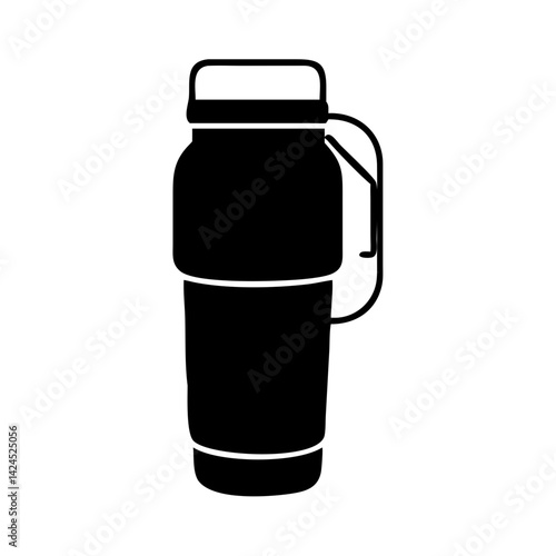 coffee thermos icon, coffee thermos silhouette vector illustration-simple silhouette illustration of coffee thermos,coffee thermos vector