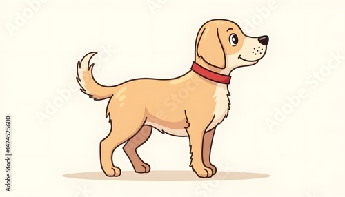 Cute Cartoon Dog Standing