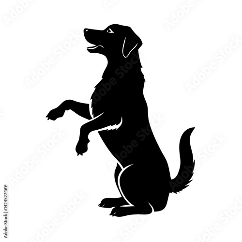 dog sitting on hind legs icon, dog sitting on hind legs silhouette vector illustration-simple silhouette illustration of dog sitting on hind legs,dog sitting on hind legs vector