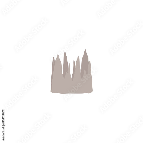 Stalagmite and stalactite limestone stones. Vector illustration 