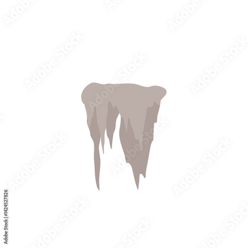 Stalagmite and stalactite limestone stones. Vector illustration 