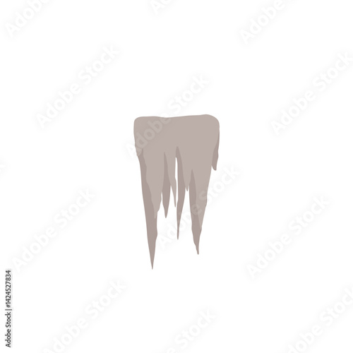 Stalagmite and stalactite limestone stones. Vector illustration 