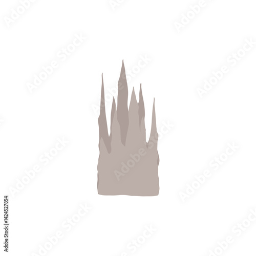 Stalagmite and stalactite limestone stones. Vector illustration 