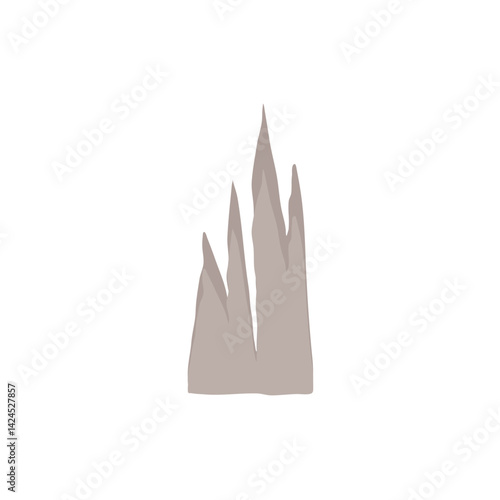 Stalagmite and stalactite limestone stones. Vector illustration 