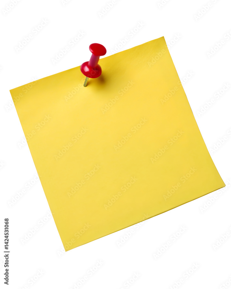 Sticky Yellow Note with Red Push Pin – Transparent PNG Background Sticky Yellow Note with Red Push Pin – Transparent PNG Background