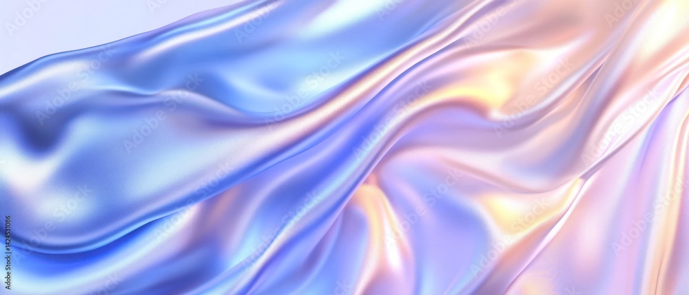 Abstract Iridescent Silk Drape: A Symphony of Pastel Hues Abstract Iridescent Silk Drape: A Symphony of Pastel Hues