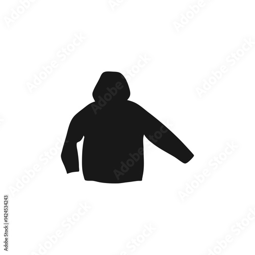 Black hoodie mockup. Fashionable template sweatshirt casual clothes