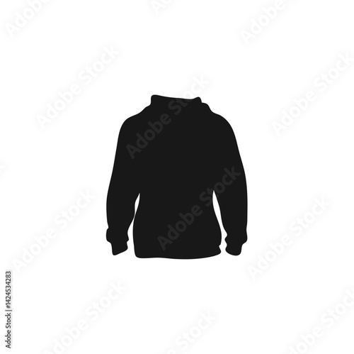 Black hoodie mockup. Fashionable template sweatshirt casual clothes