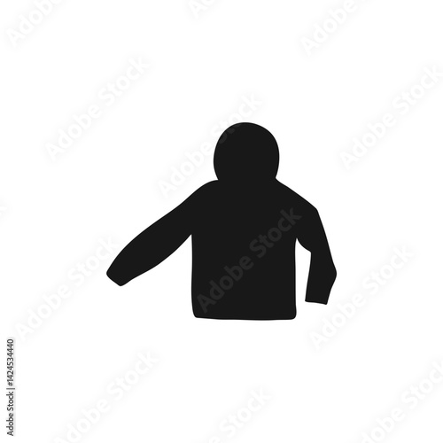 Black hoodie mockup. Fashionable template sweatshirt casual clothes